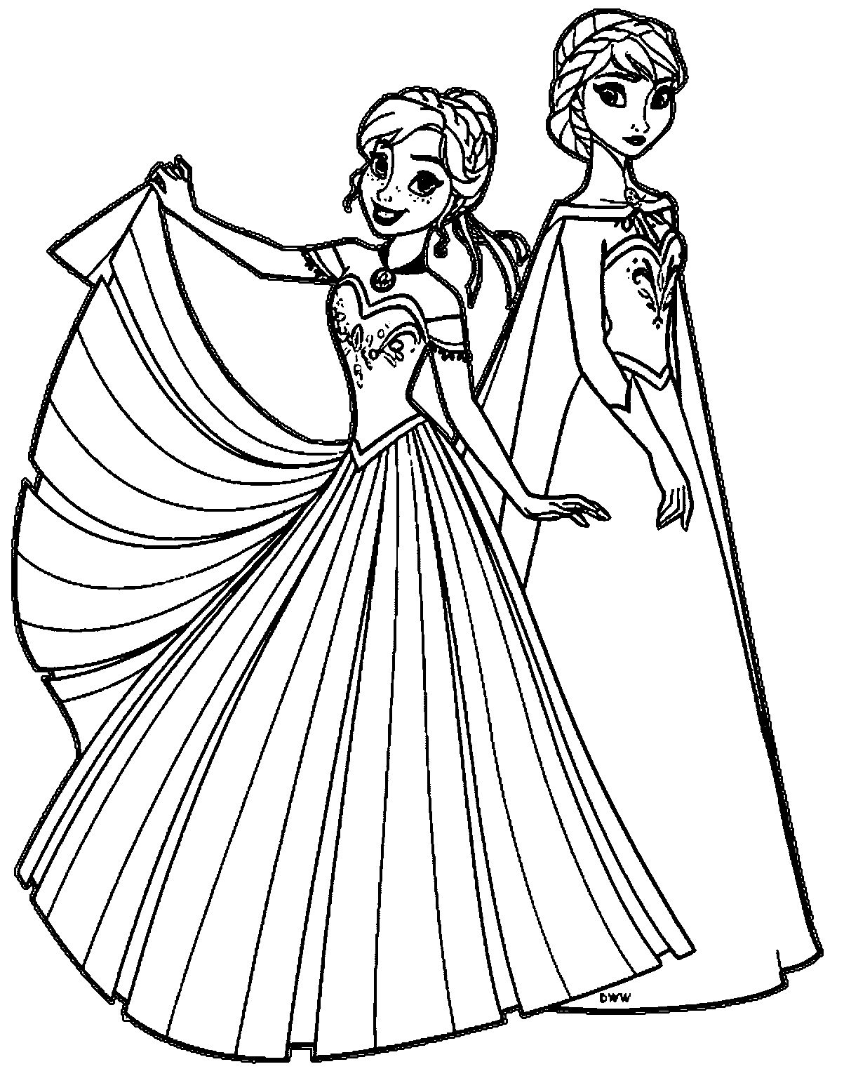 55 Printable Disney Coloring Pages Anna 38