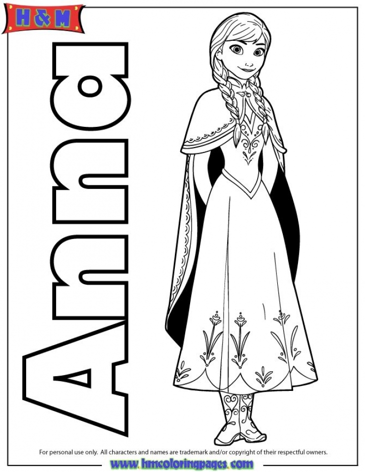 55 Printable Disney Coloring Pages Anna 43