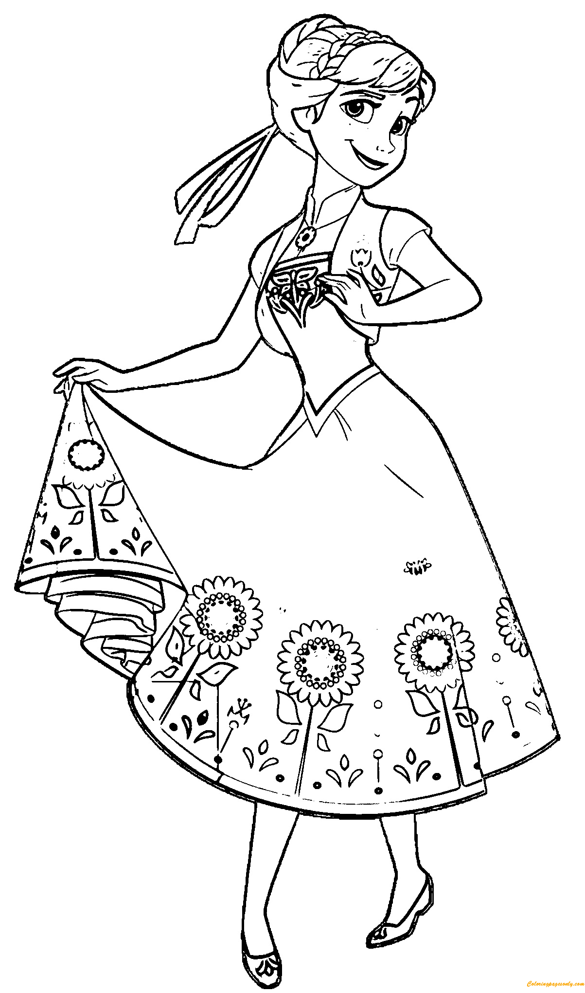 55 Printable Disney Coloring Pages Anna 63