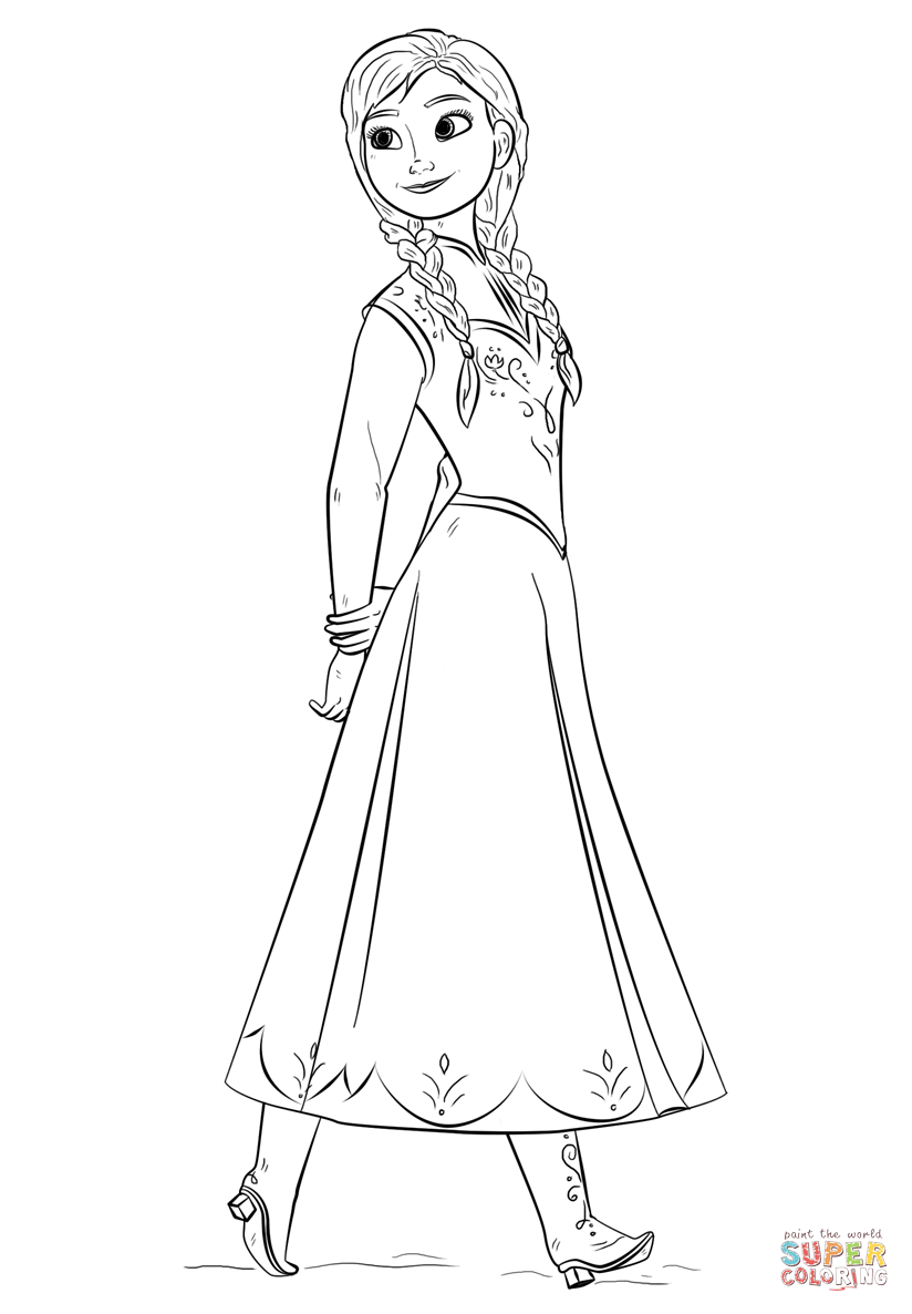 55 Printable Disney Coloring Pages Anna 64