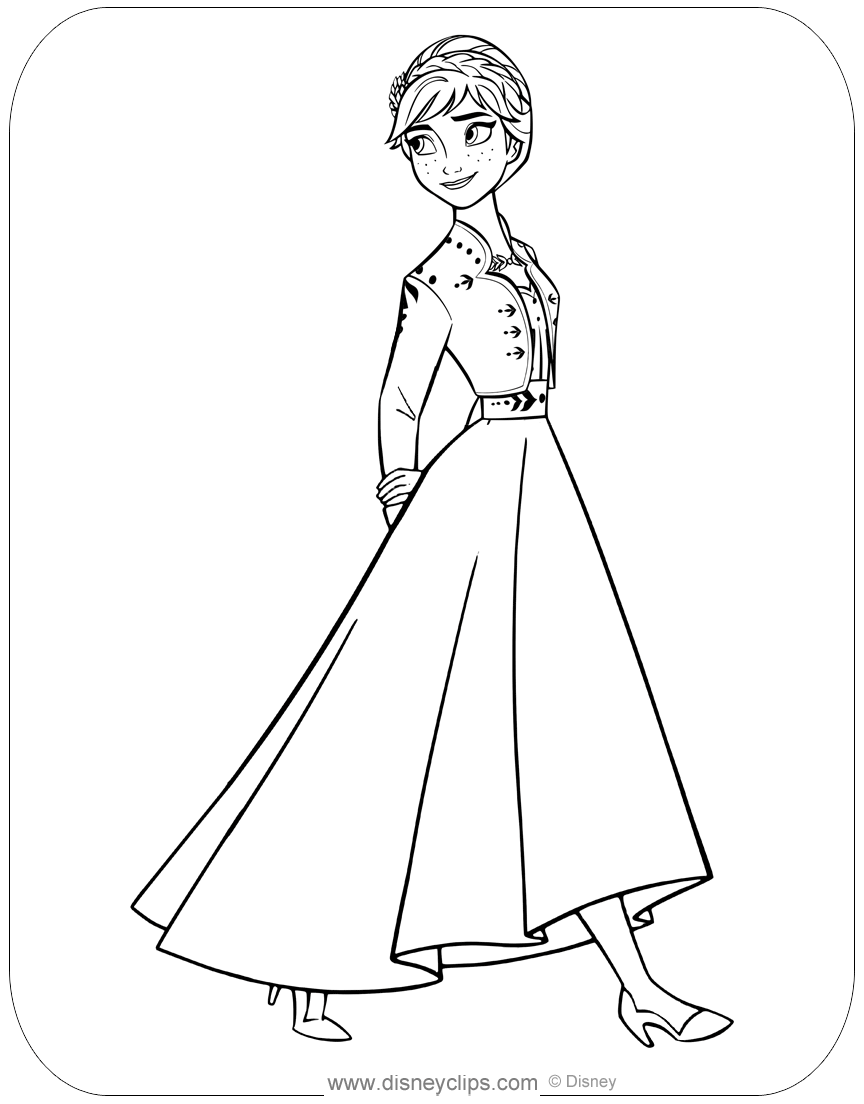 55 Printable Disney Coloring Pages Anna 67