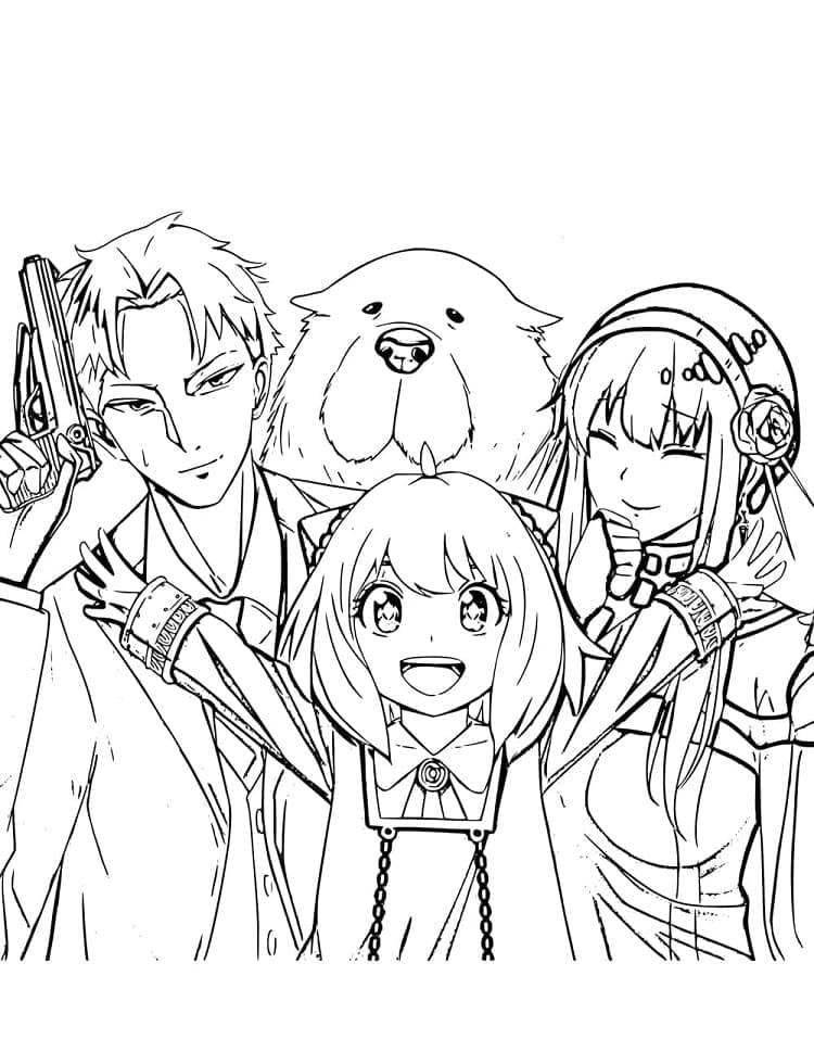 80 Printable Anime Coloring Pages Spy X Family 16