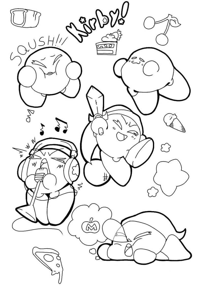 90 Coloring Pages Aesthetic Kirby 7