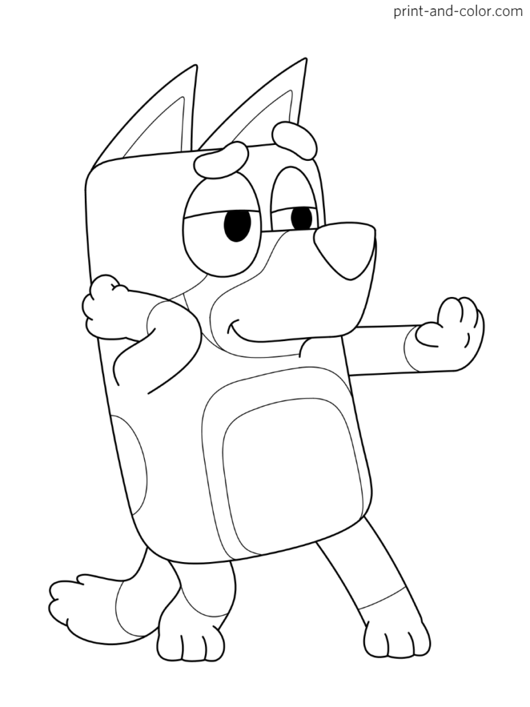 90 Printable Bluey Coloring Pages For Kids 29