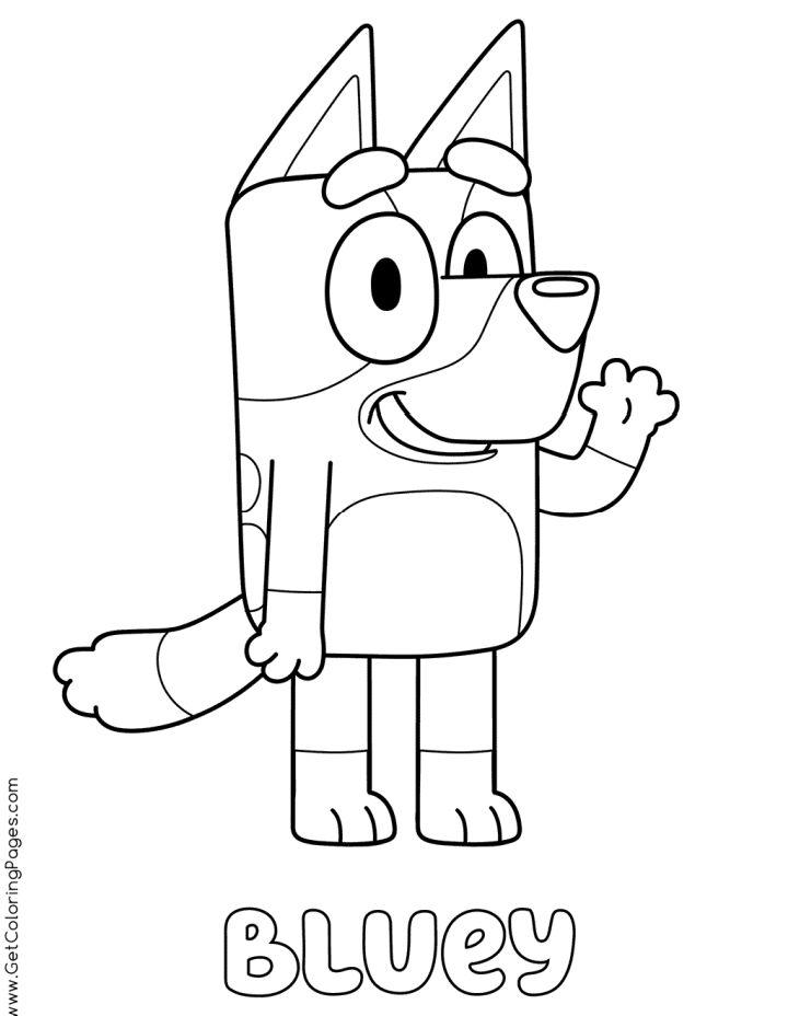 90 Printable Bluey Coloring Pages Party 54