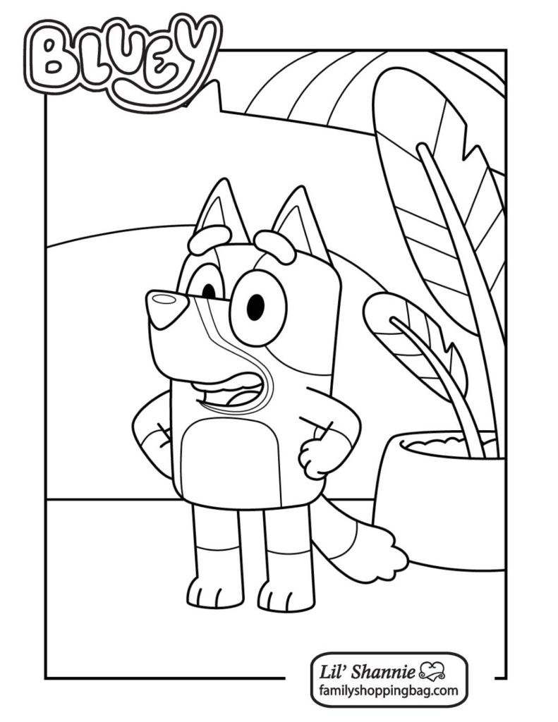 90 Printable Bluey Coloring Pages Party 56