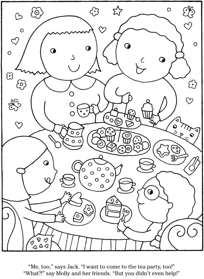 90 Printable Garden Party Coloring Pages 11