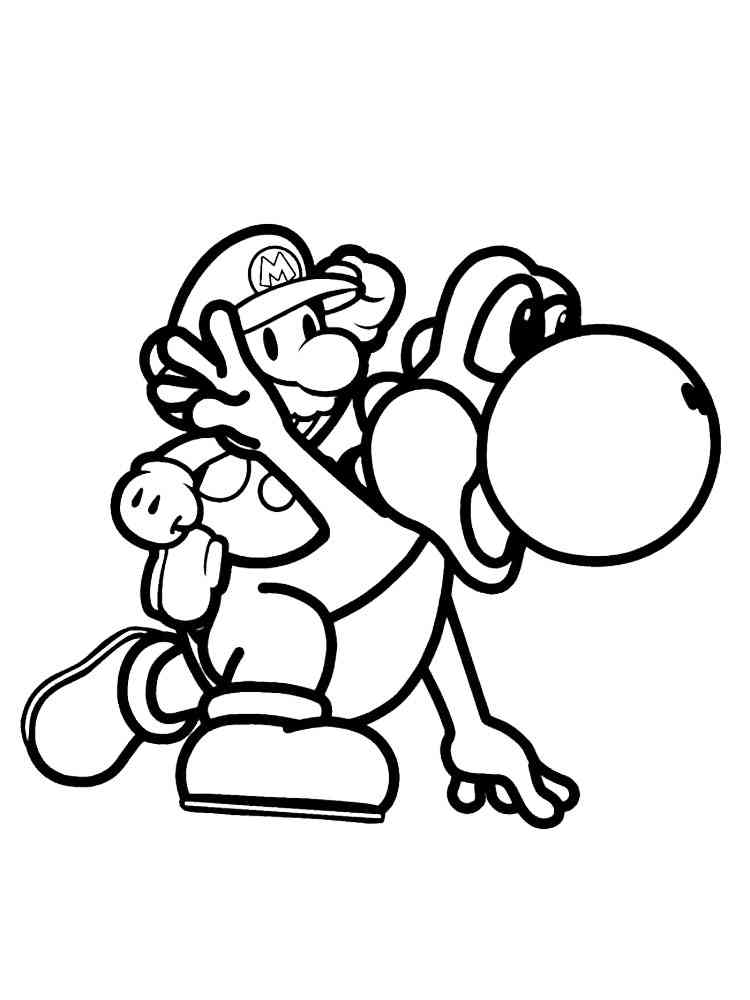 90 Printable Mario And Yoshi Coloring Pages 39