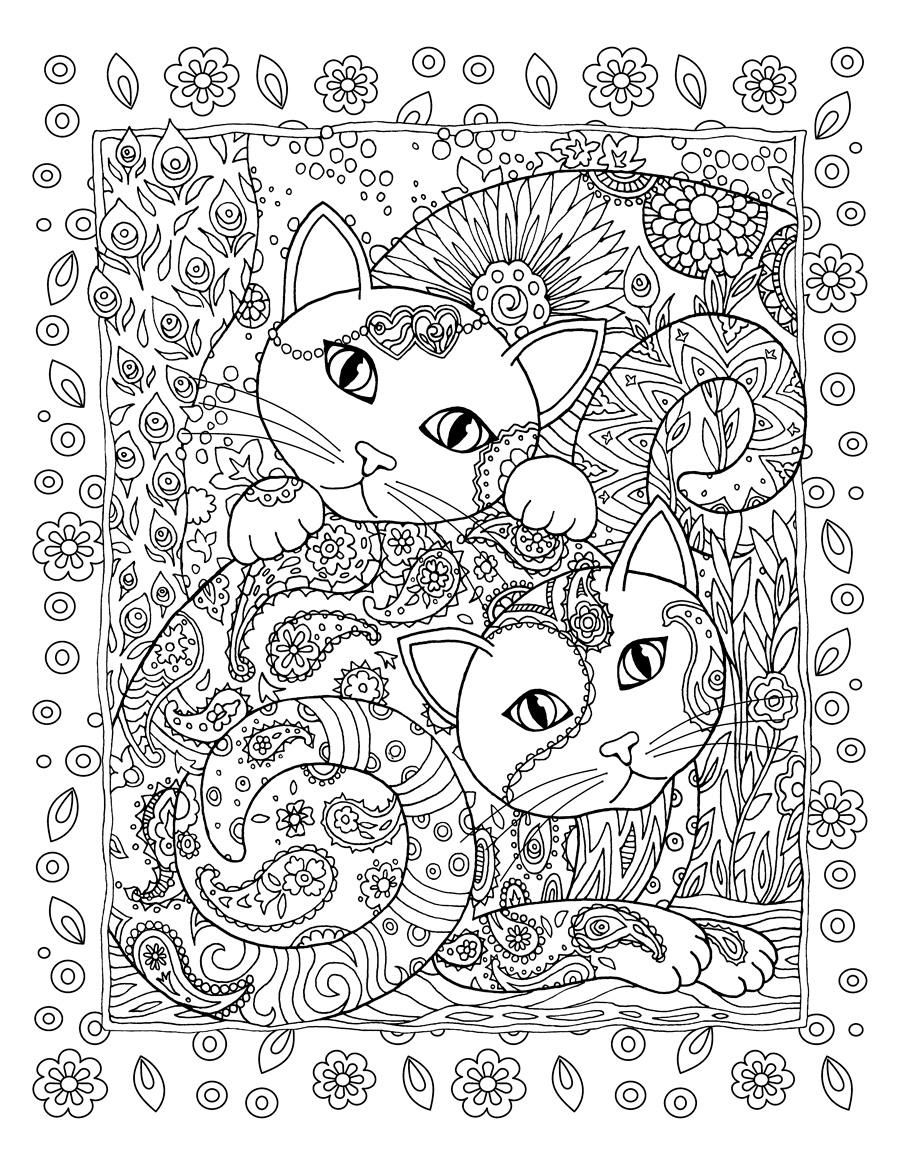 90 Printable Marjorie Sarnat Coloring Pages Finished Cat 37