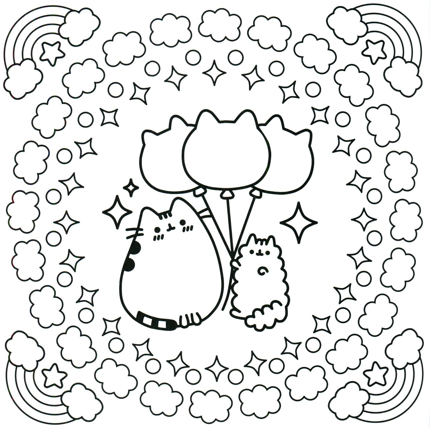 90 Pusheen Coloring Pages Kawaii 21
