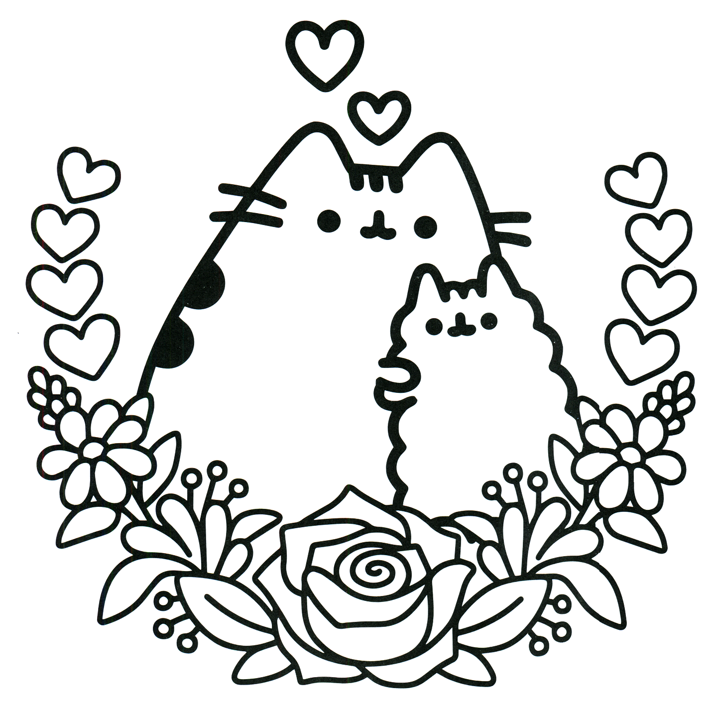 90 Pusheen Coloring Pages Kawaii 22