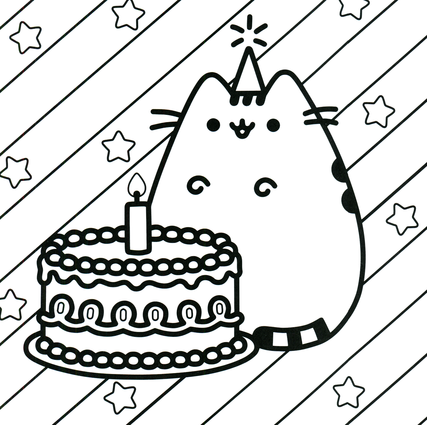 90 Pusheen Coloring Pages Kawaii 25