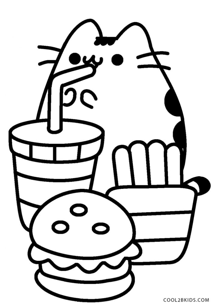 90 Pusheen Coloring Pages Kawaii 6