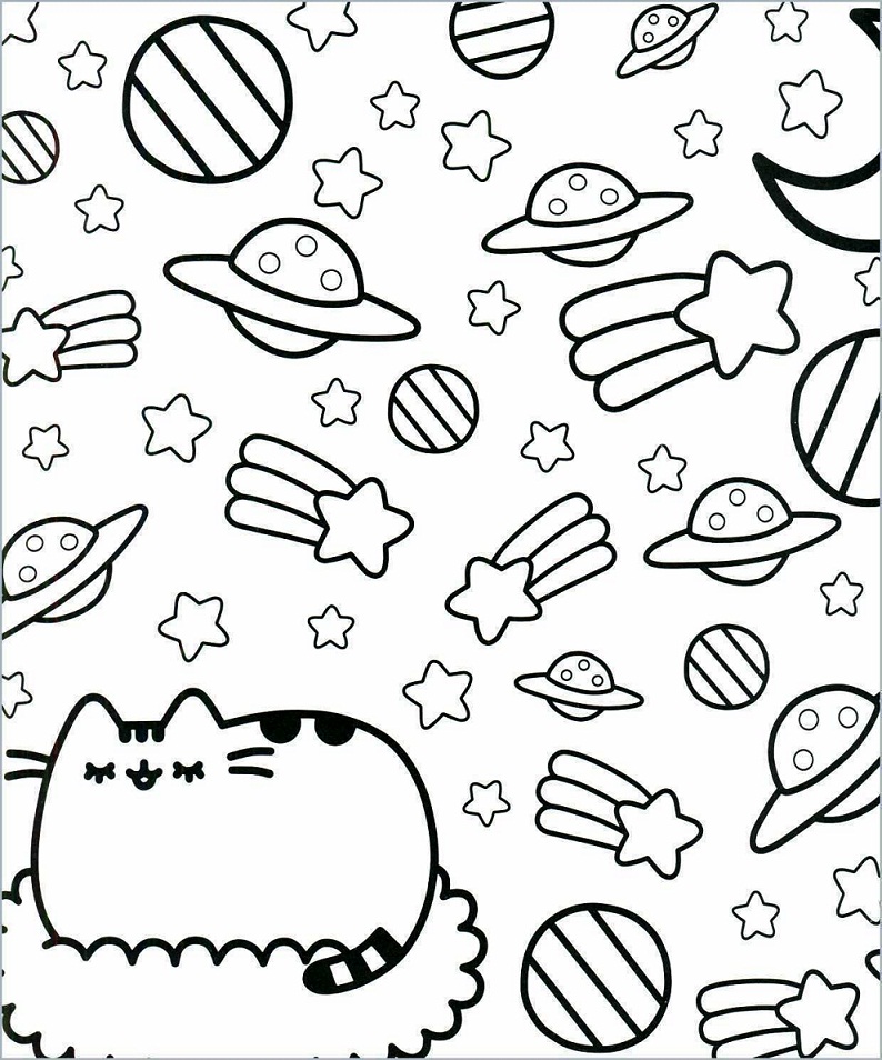 90 Pusheen Coloring Pages Kawaii 87