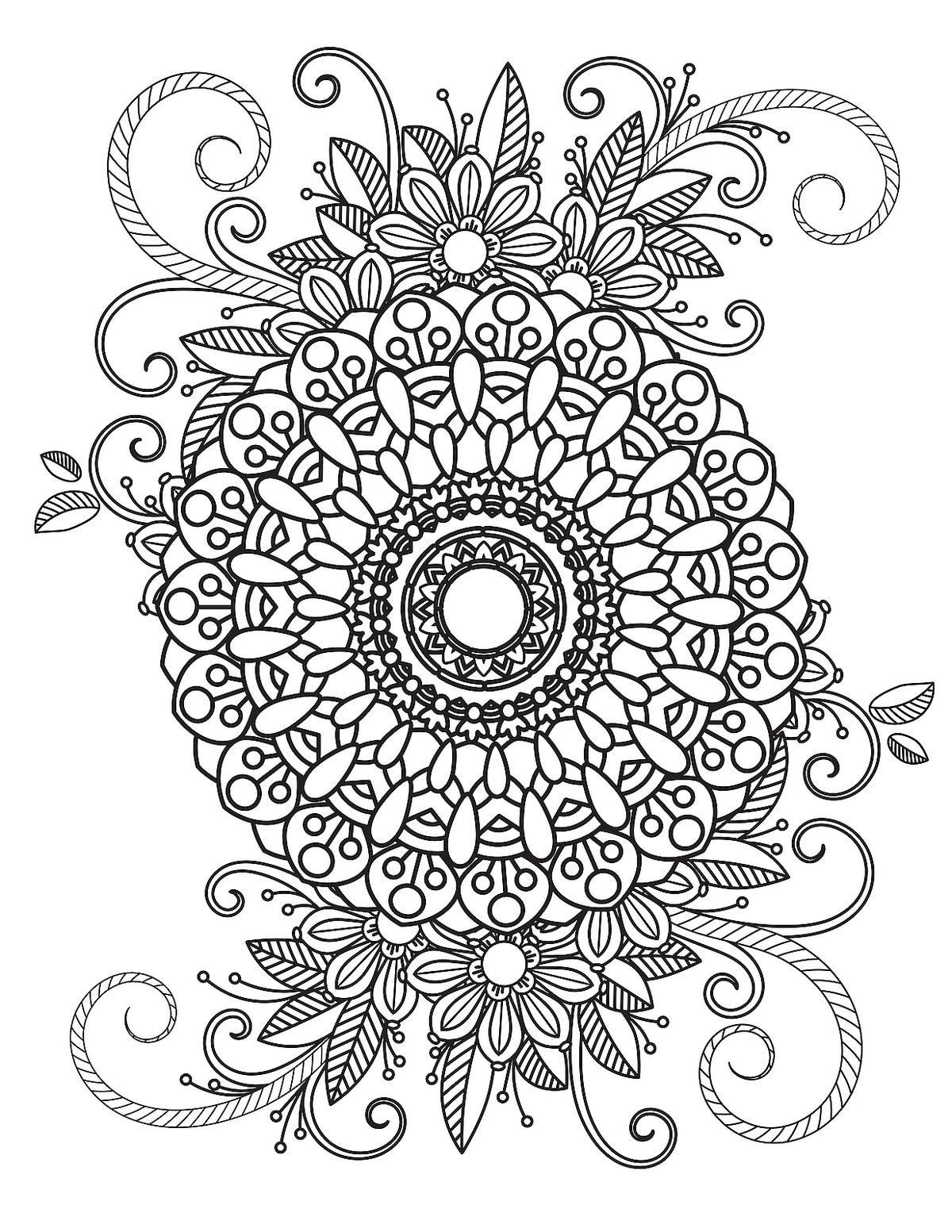 90 Zentangle Mandala Coloring Pages 37