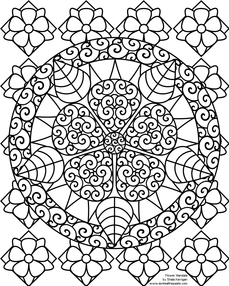 90 Zentangle Mandala Coloring Pages 71