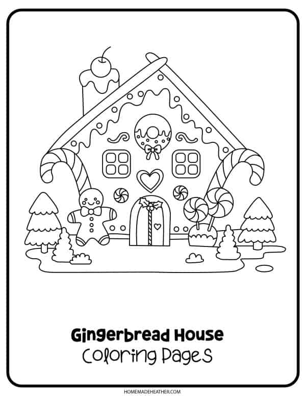 Get 85 Printable Gingerbread House Coloring Pages Ideas 20