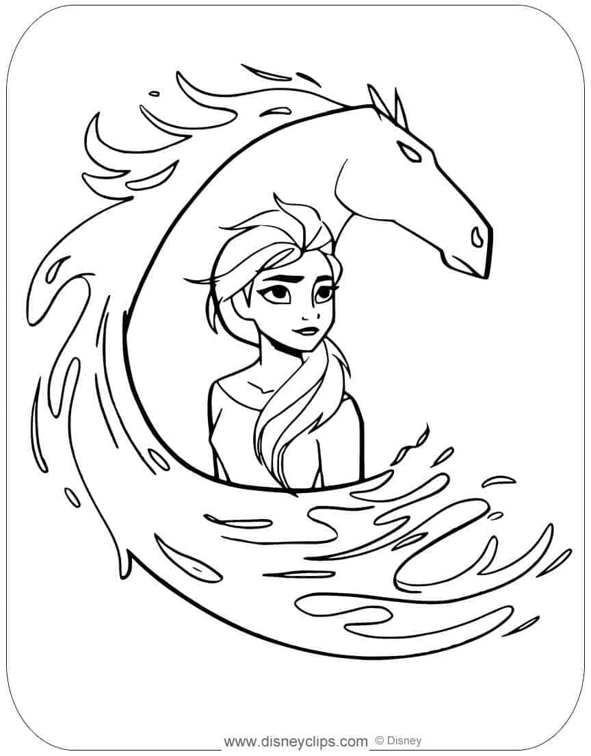 60 Elsa Coloring Pages Free Printable Easy 28