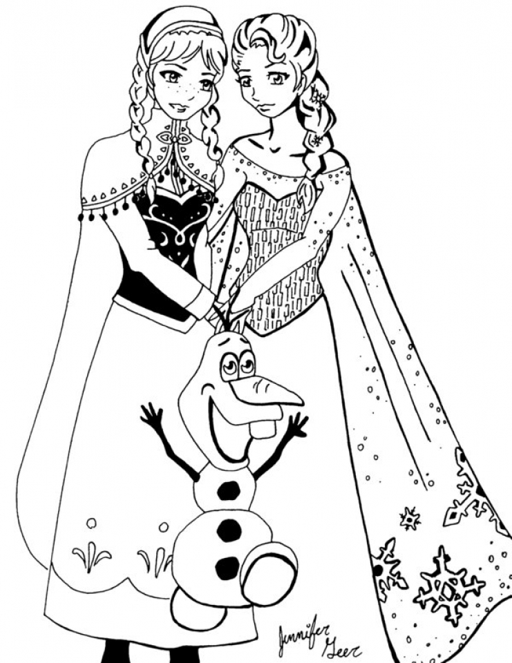 55 Printable Disney Coloring Pages Anna 20