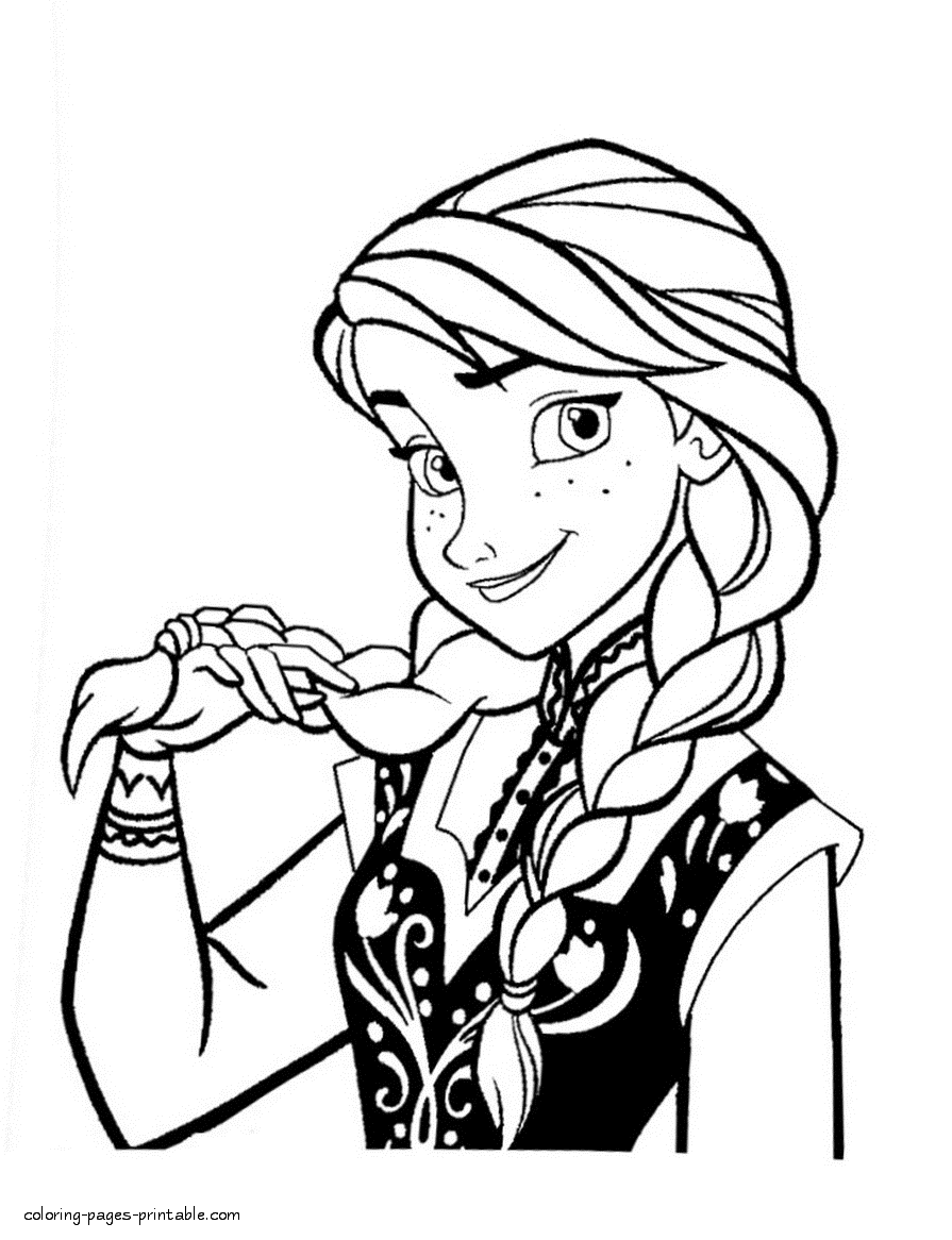 55 Printable Disney Coloring Pages Anna 33