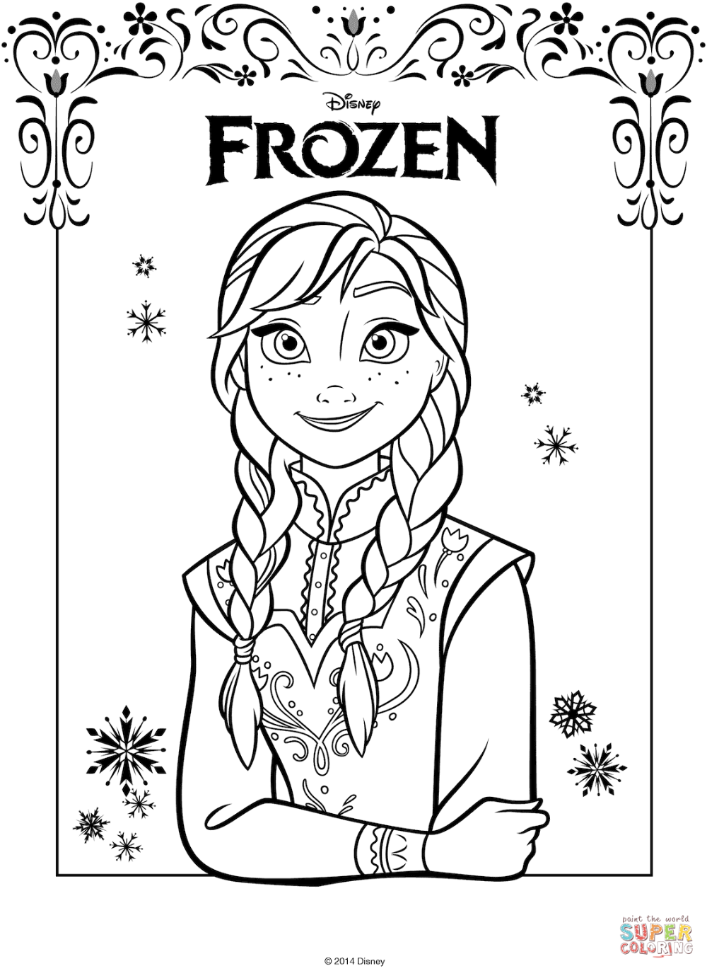 55 Printable Disney Coloring Pages Anna 46