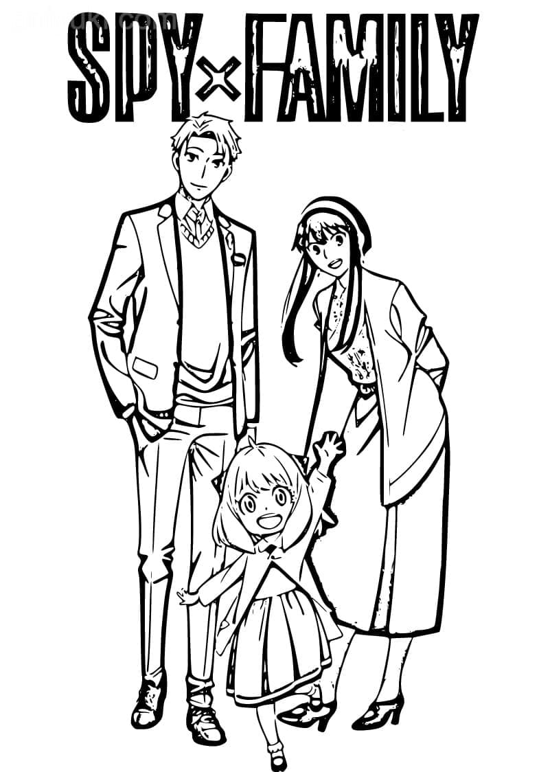 80 Printable Anime Coloring Pages Spy X Family 32