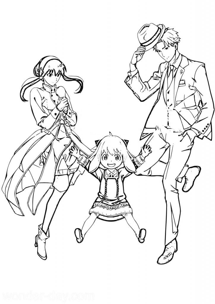 80 Printable Anime Coloring Pages Spy X Family 35