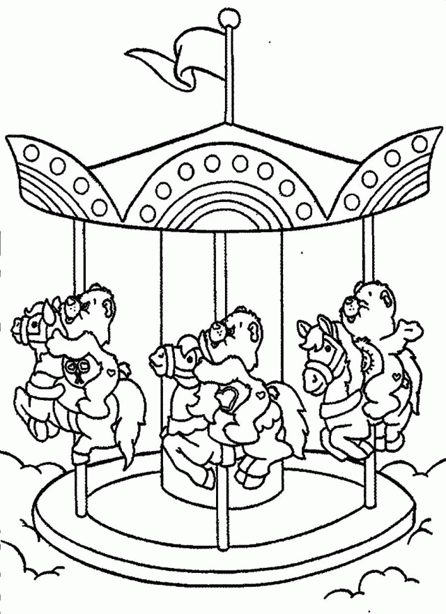 80 Printable Carousel Coloring Pages 75