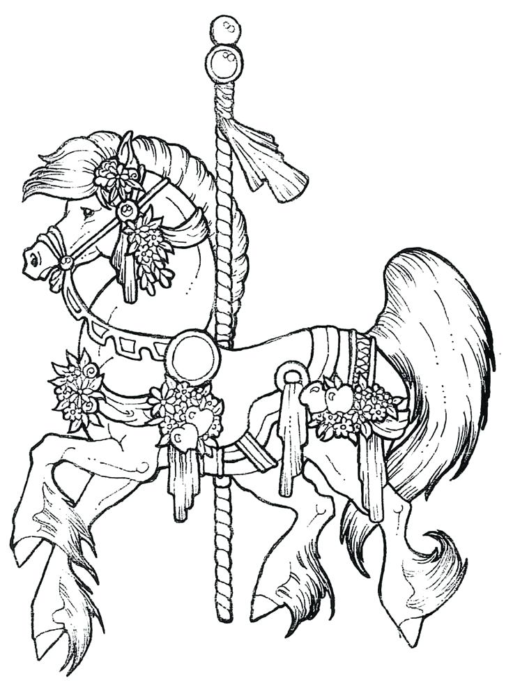 80 Printable Carousel Coloring Pages 80