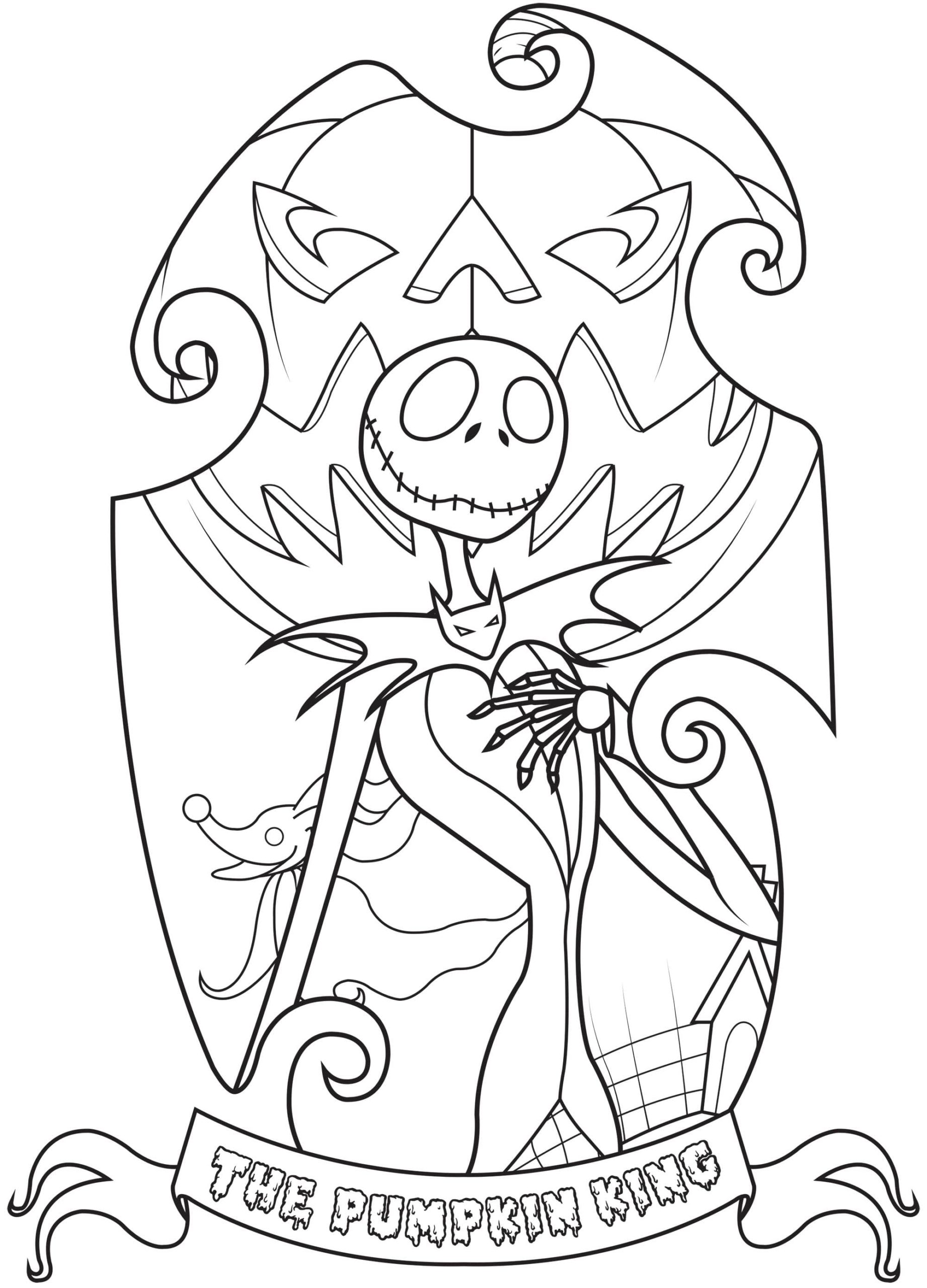 80 Printable Disney Coloring Pages Nightmare Before Christmas 1