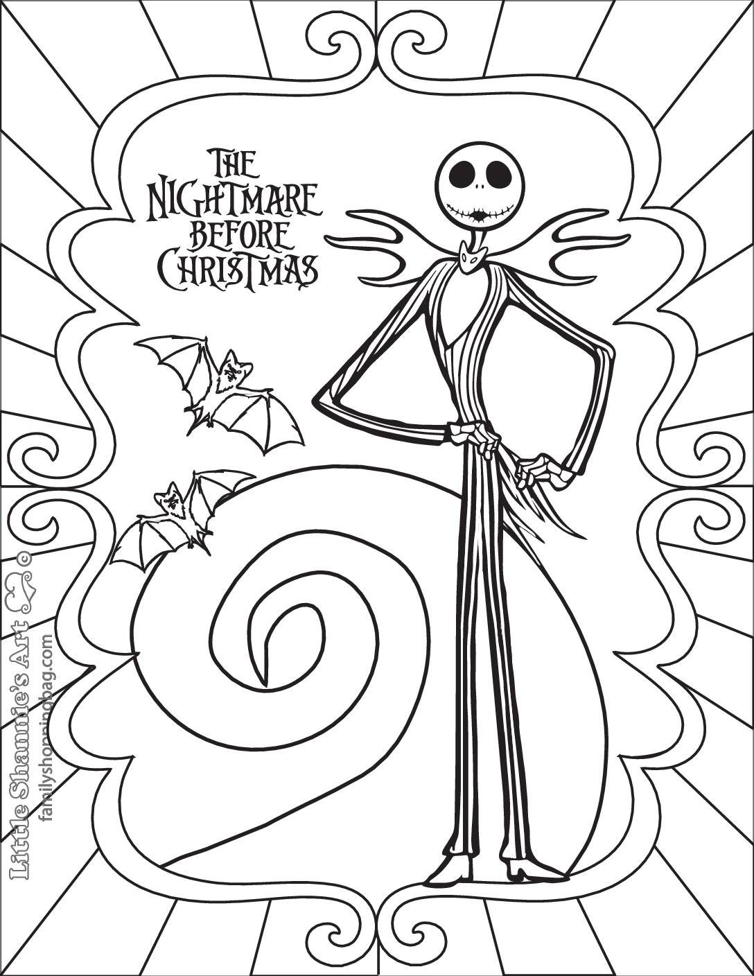 80 Printable Disney Coloring Pages Nightmare Before Christmas 3