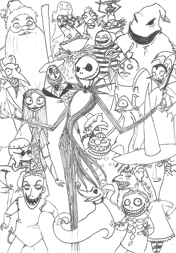 80 Printable Disney Coloring Pages Nightmare Before Christmas 57