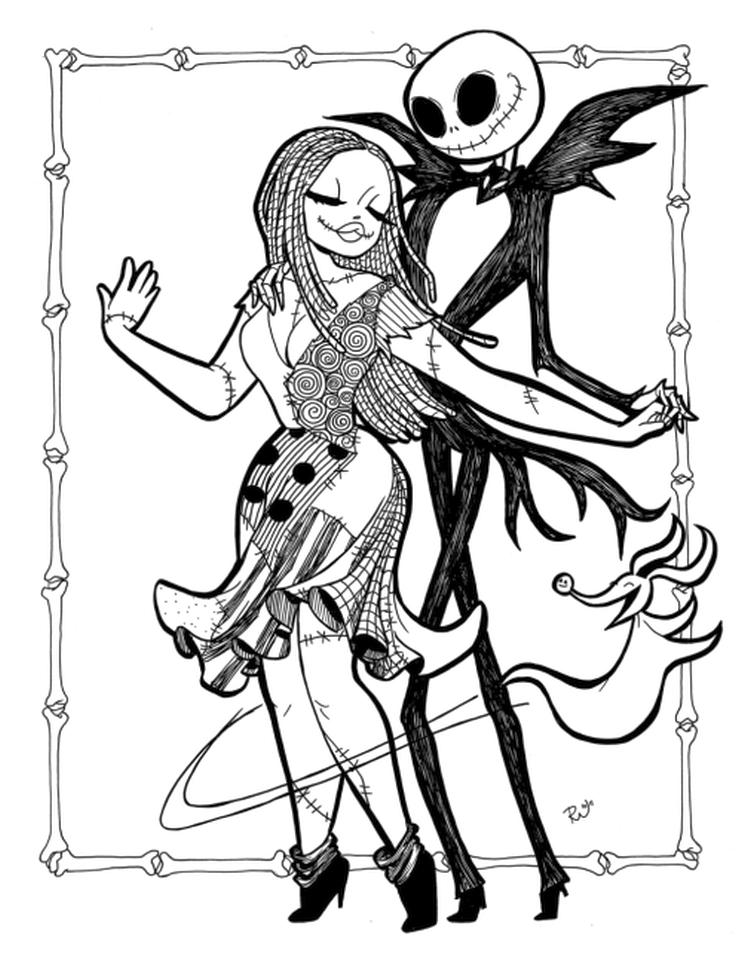 80 Printable Disney Coloring Pages Nightmare Before Christmas 62