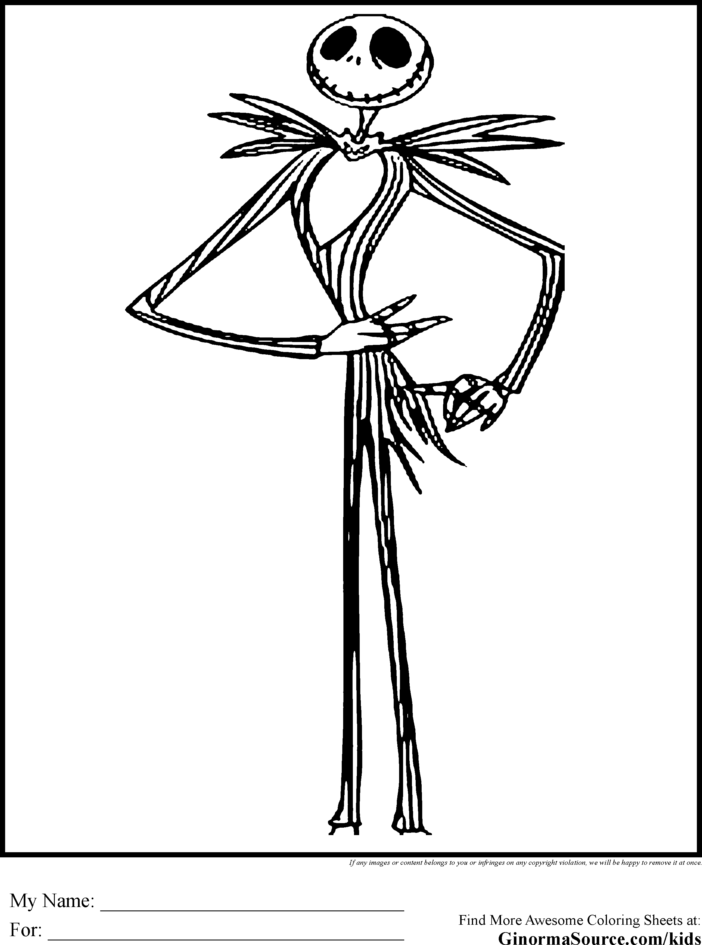 80 Printable Disney Coloring Pages Nightmare Before Christmas 7