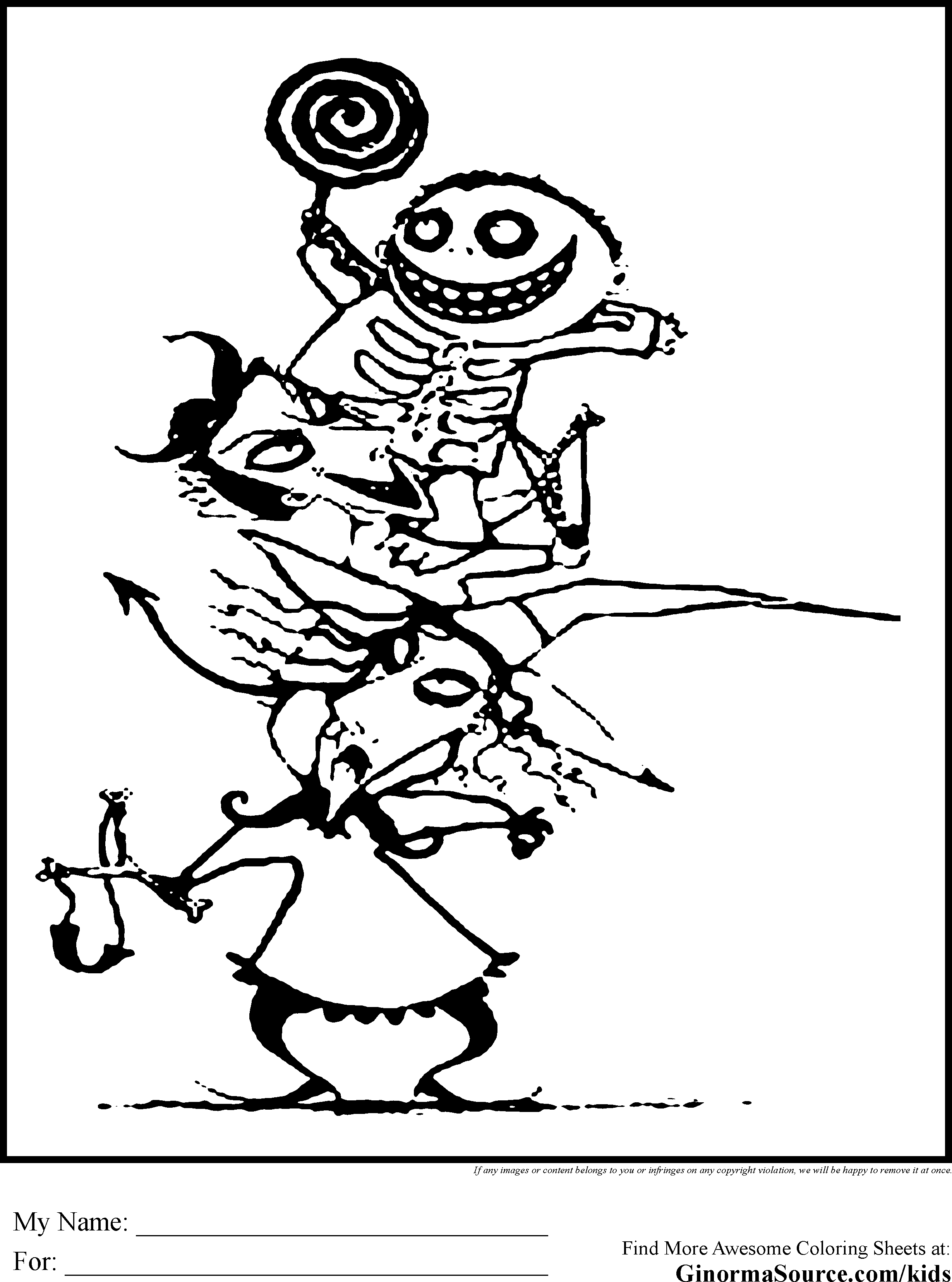 80 Printable Disney Coloring Pages Nightmare Before Christmas 73