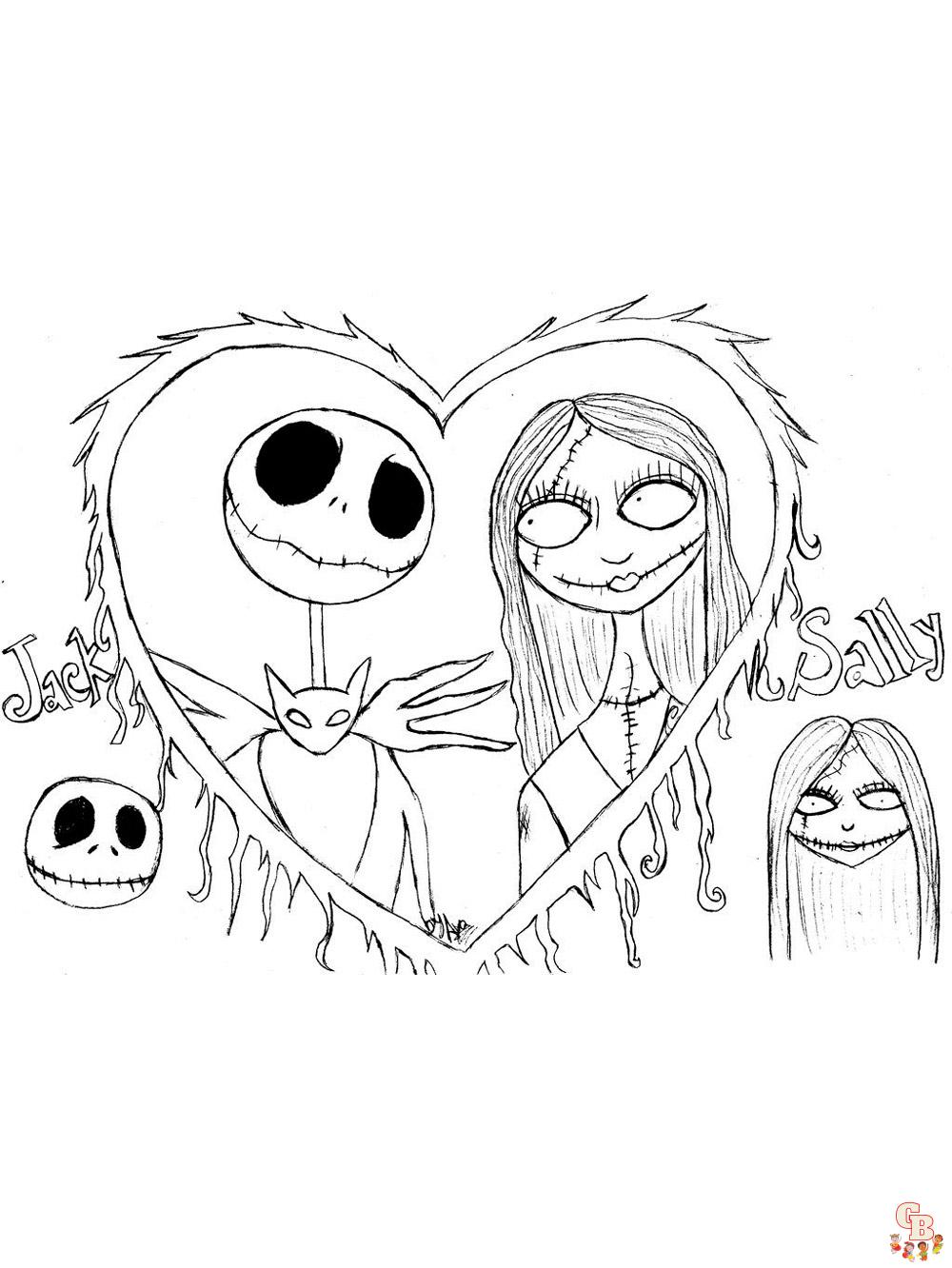 80 Printable Disney Coloring Pages Nightmare Before Christmas 74