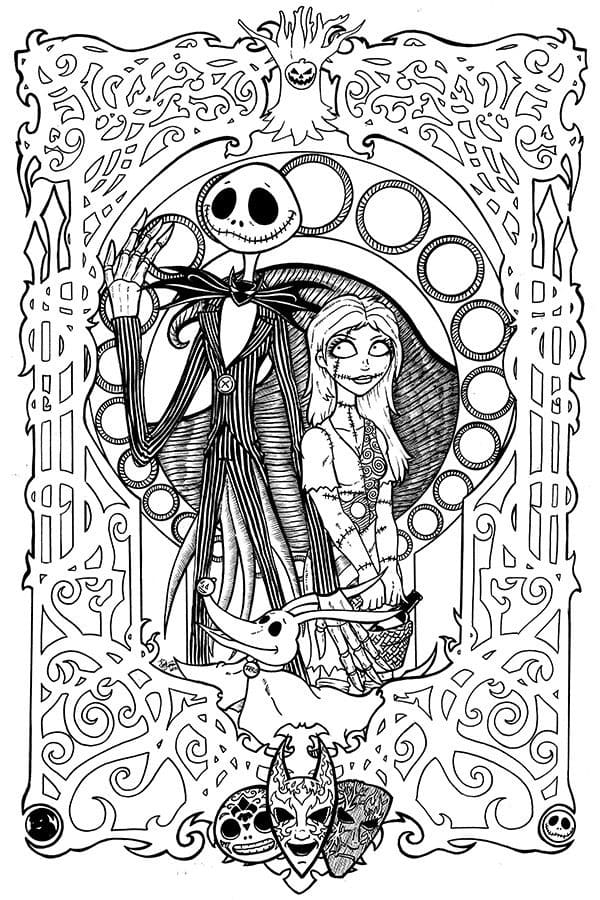 80 Printable Disney Coloring Pages Nightmare Before Christmas 75