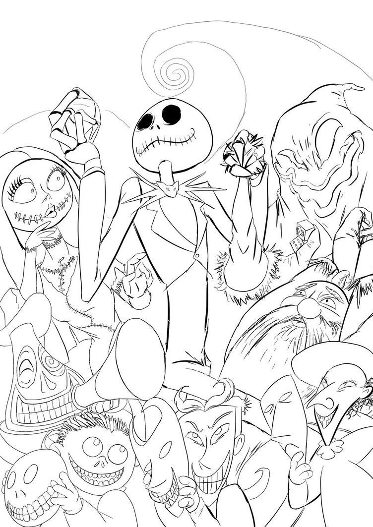 80 Printable Disney Coloring Pages Nightmare Before Christmas 81