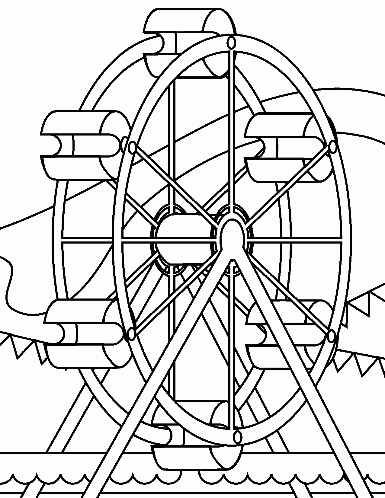 80 Printable Ferris Wheel Coloring Pages 1