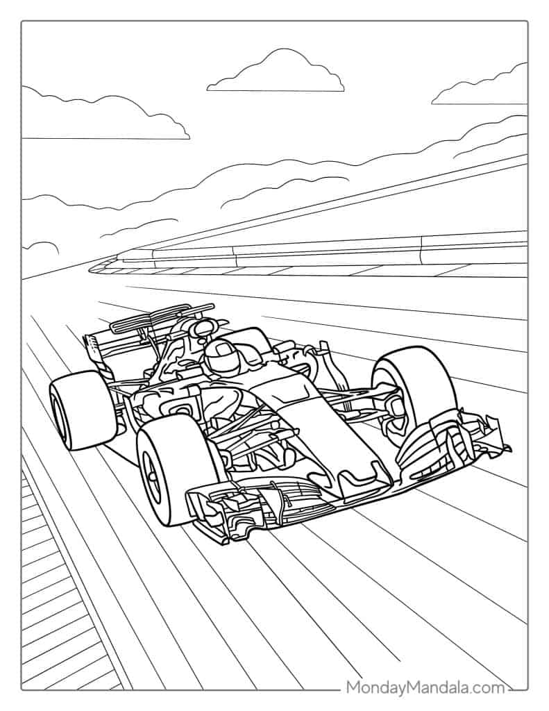 80 Printable Race Car Coloring Pages Formula 1 85