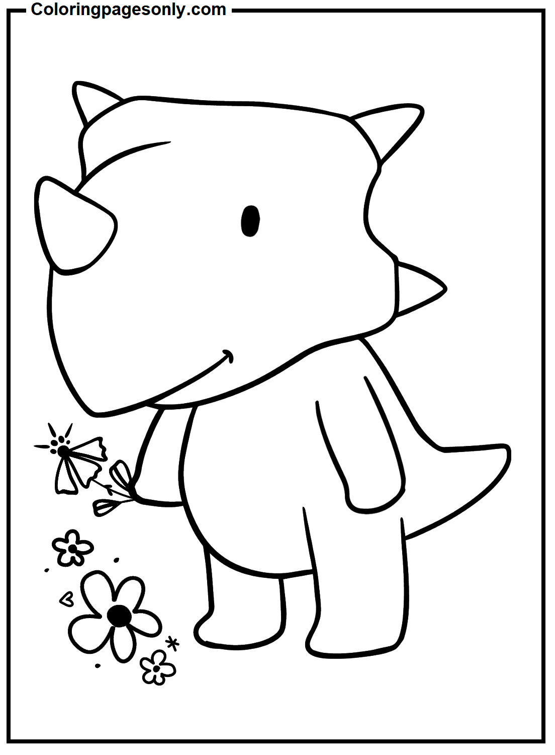 80 Printable Triceratops Coloring Pages For Kids 41