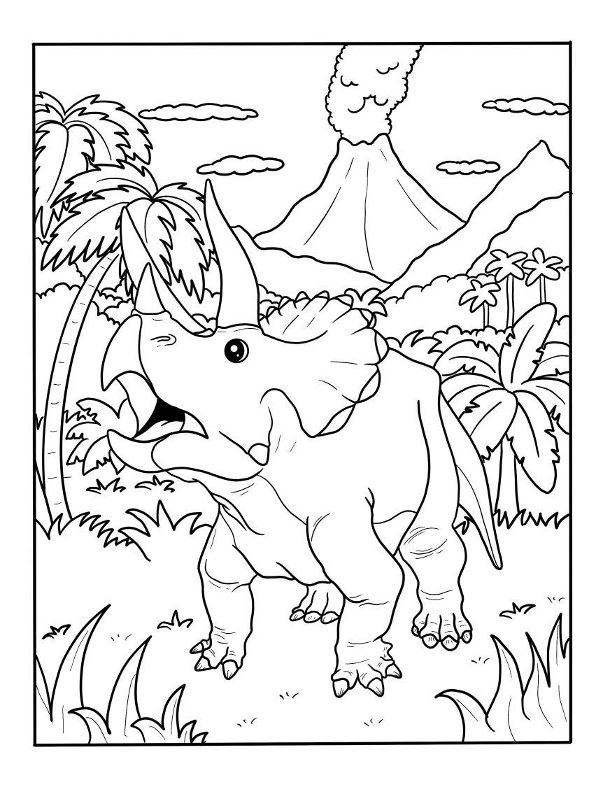 80 Printable Triceratops Coloring Pages For Kids 43