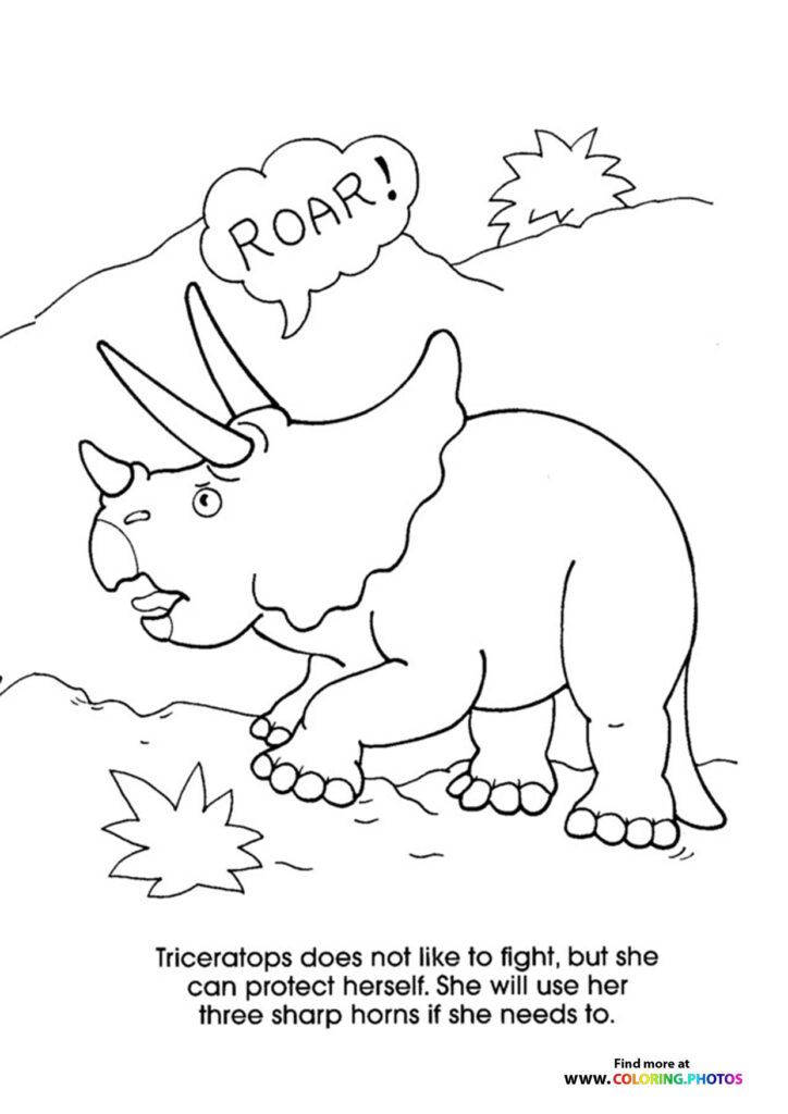 80 Printable Triceratops Coloring Pages For Kids 45