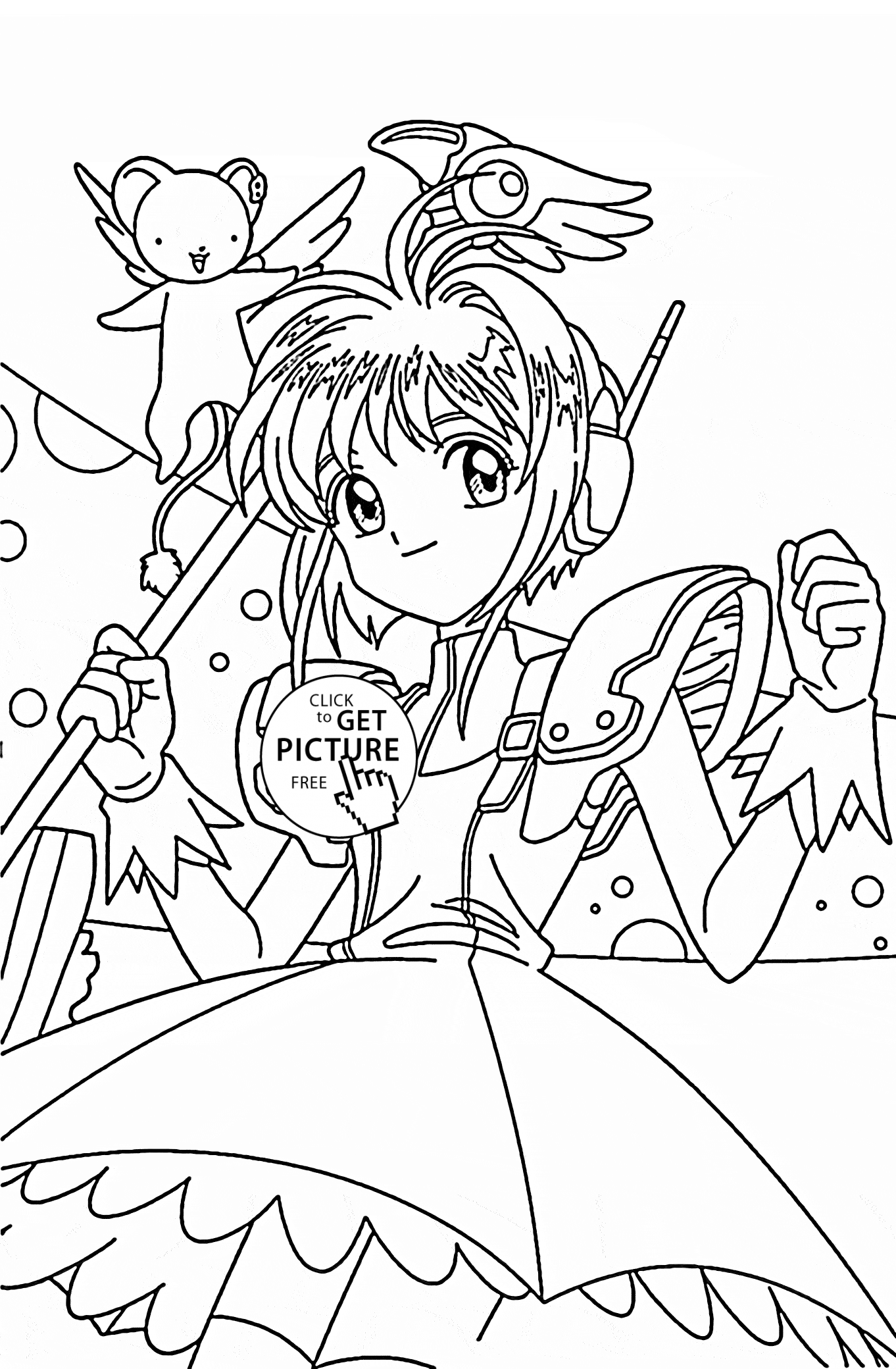 90 Anime Coloring Pages Trio 25