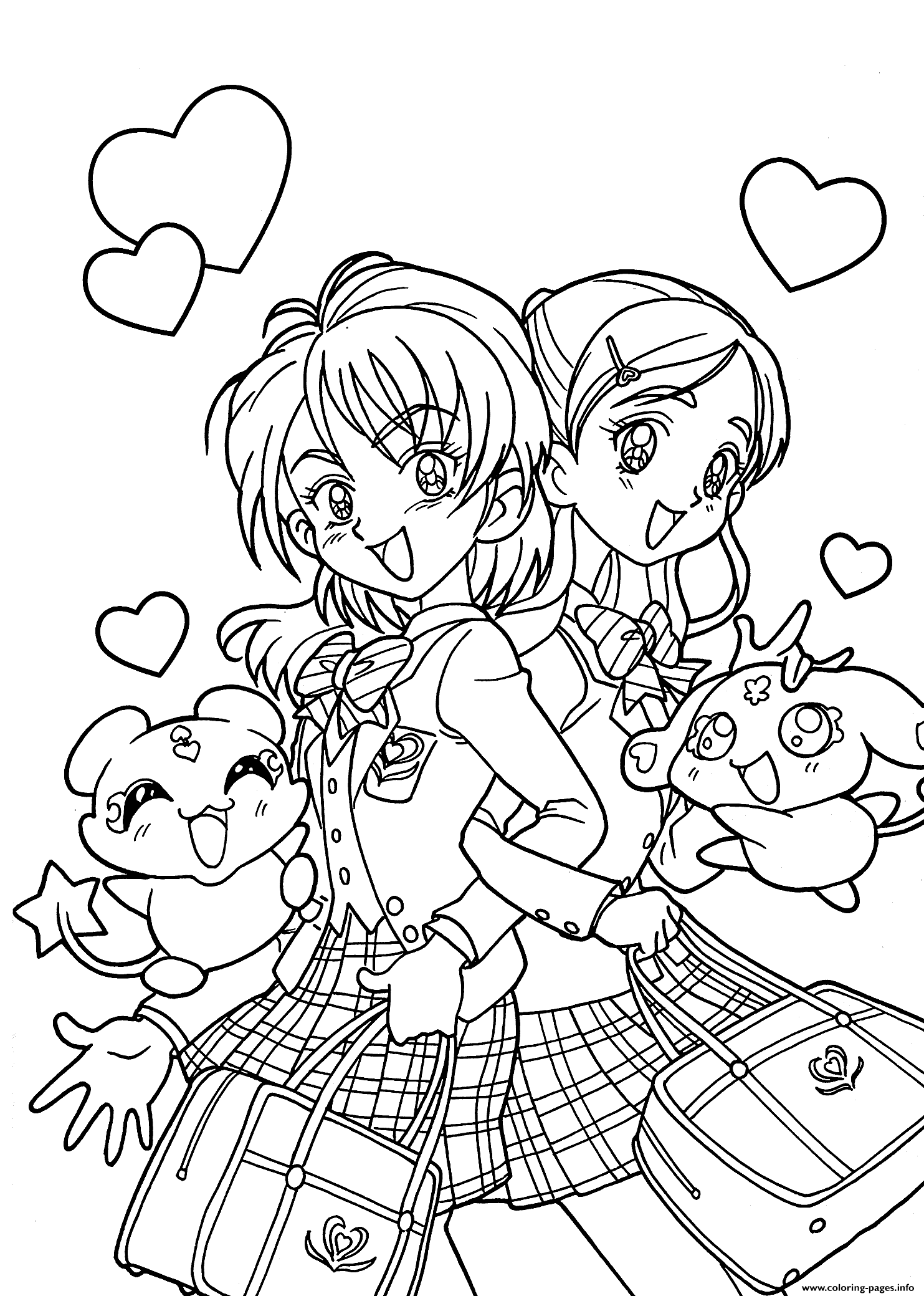 90 Anime Coloring Pages Trio 33