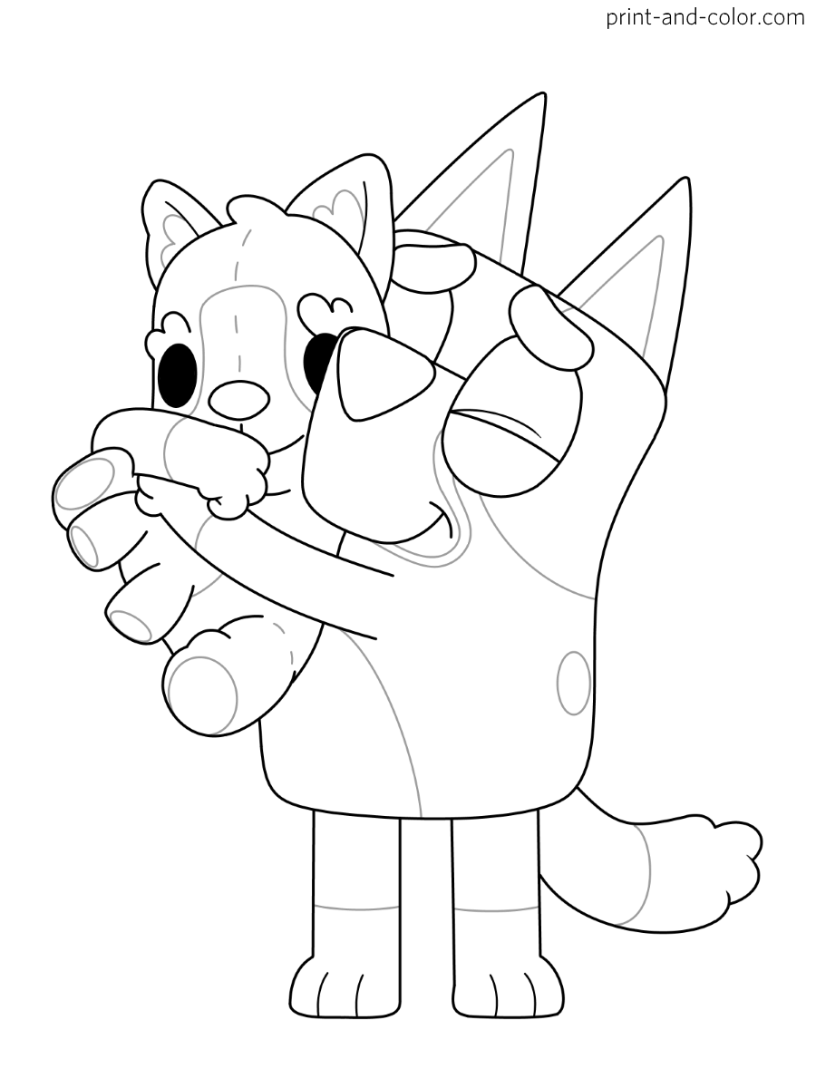 90 Printable Bluey Coloring Pages For Kids 46