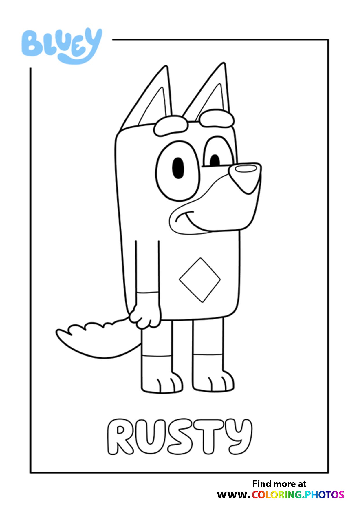 90 Printable Bluey Coloring Pages For Kids 47