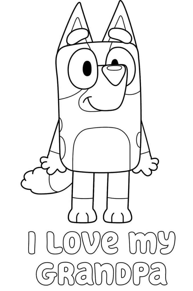 90 Printable Bluey Coloring Pages Party 86