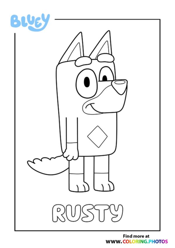 90 Printable Bluey Coloring Pages Party 87