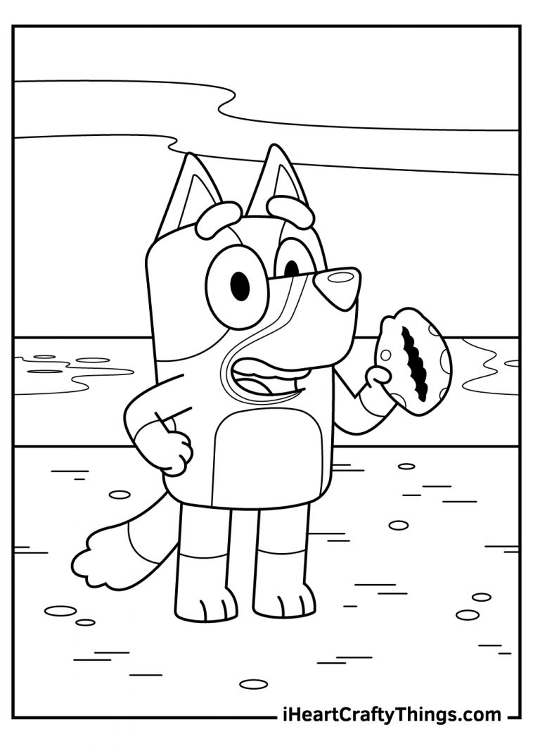 90 Printable Bluey Coloring Pages Party 88